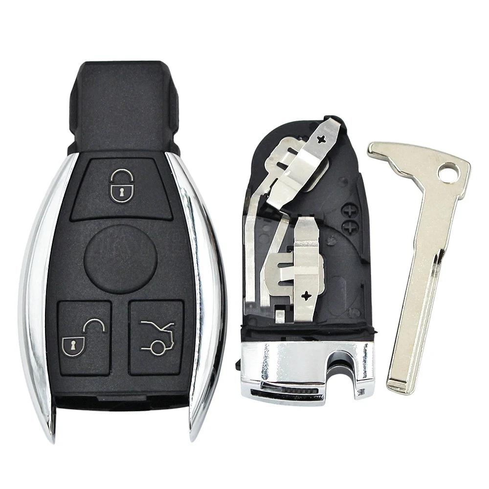 Modified 3/4 Button Smart Key Shell for Mercedes Benz W211 A C E G S R SL ML GML CL GL CLS CLA CLK SLK GLK with Battery Holder TB7