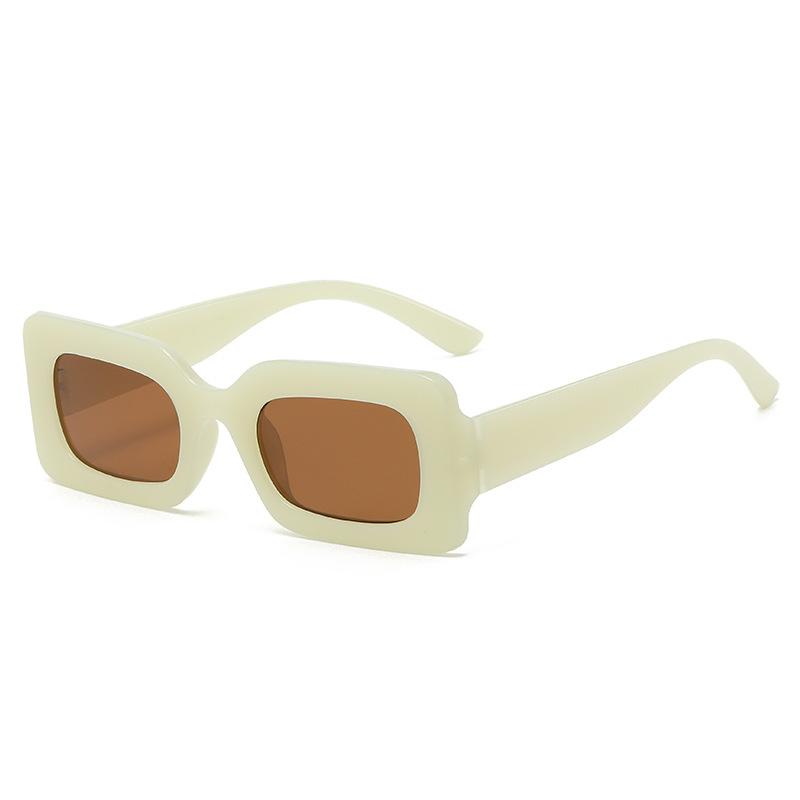 Square Jelly Sunglasses Trendy Concave Shape Photo Square Sunglasses