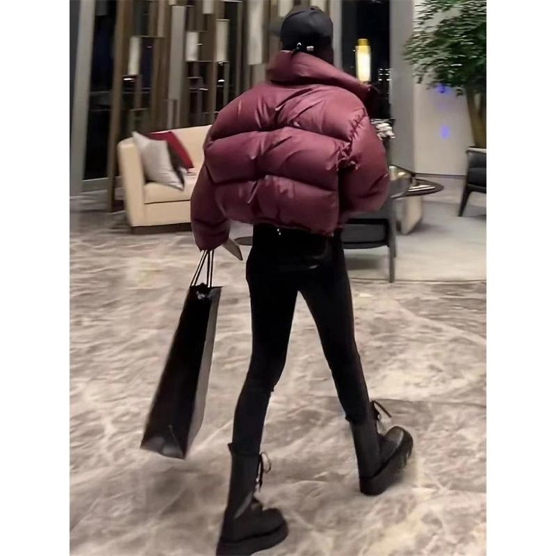 Parka Invernali da Donna Streetwear Spesso All-Match Giacca in Piuma da Donna Comodo Semplice Corto Caldo Cappotto