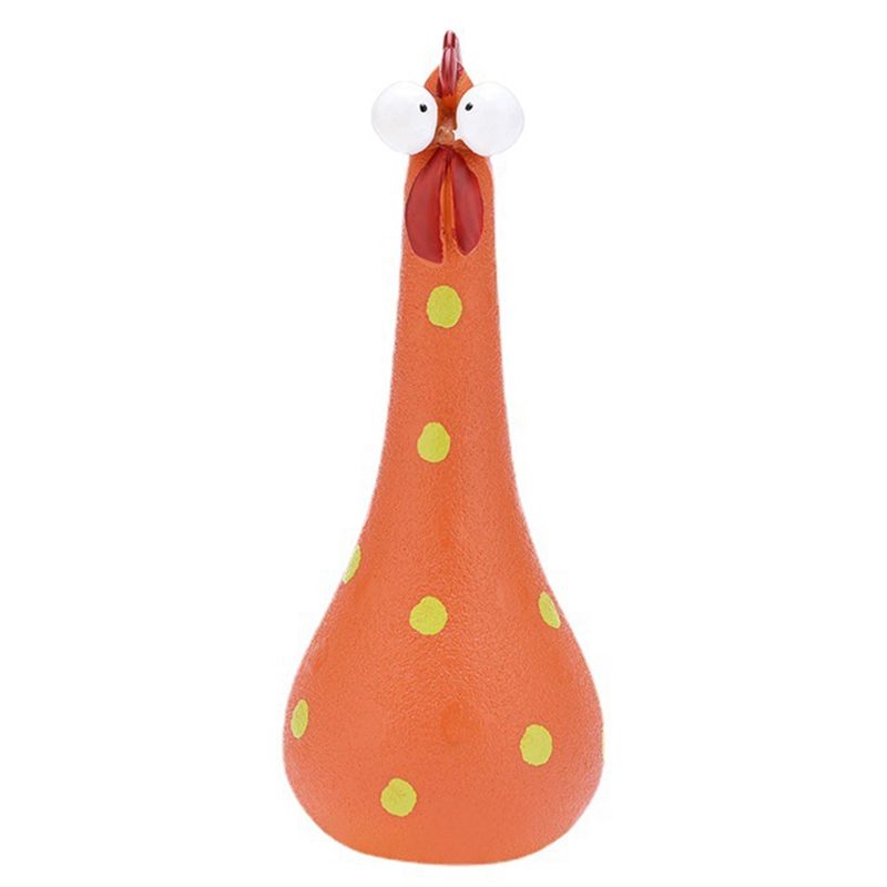 M-Modern-Resin Crafts Resin Chicken Ornaments Garden Decoration Ornaments Long Neck Chicken Resin Crafts
