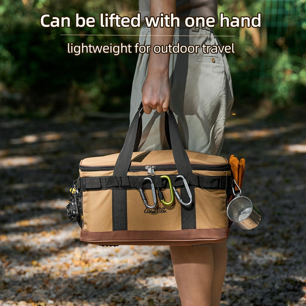 Large Insulated Cooler Bag, Outdoor Tactical Cooler for Camping Hiking, Durable Leak-Proof Portable Storage with Sturdy Handle