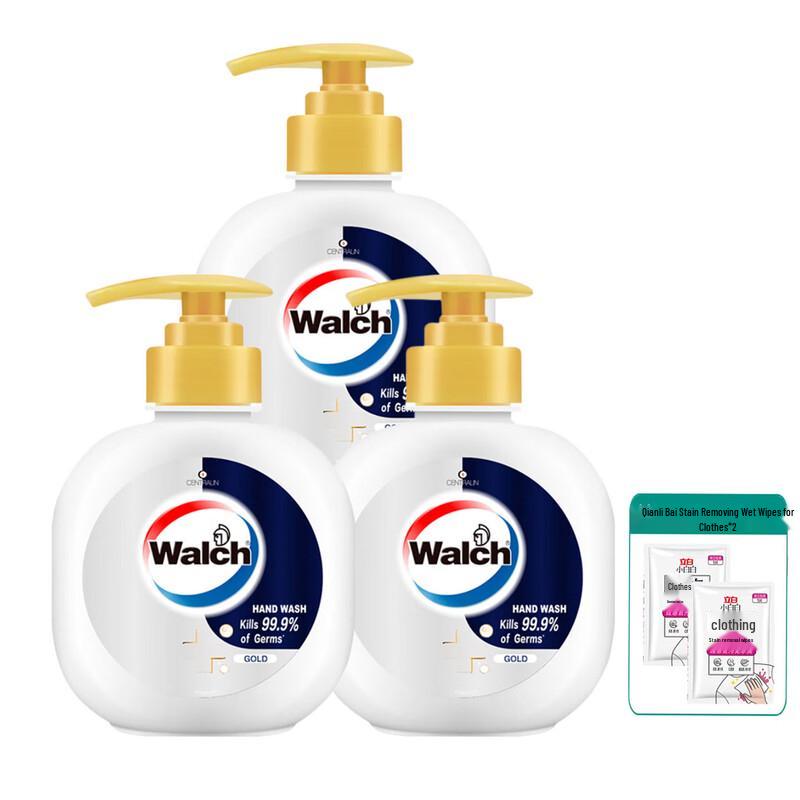 

Walch Classic Gold Antibacterial Hand Wash 3x250ml with Liby Wipes