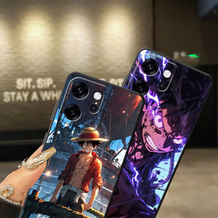 Ones Pieces Luffy Case for Oppo A74 F9 F11 F29 A76 A93 A98 A78 A96 Reno 4F 5 6 7 8 10 11 14 A84 A83 Phone Cover