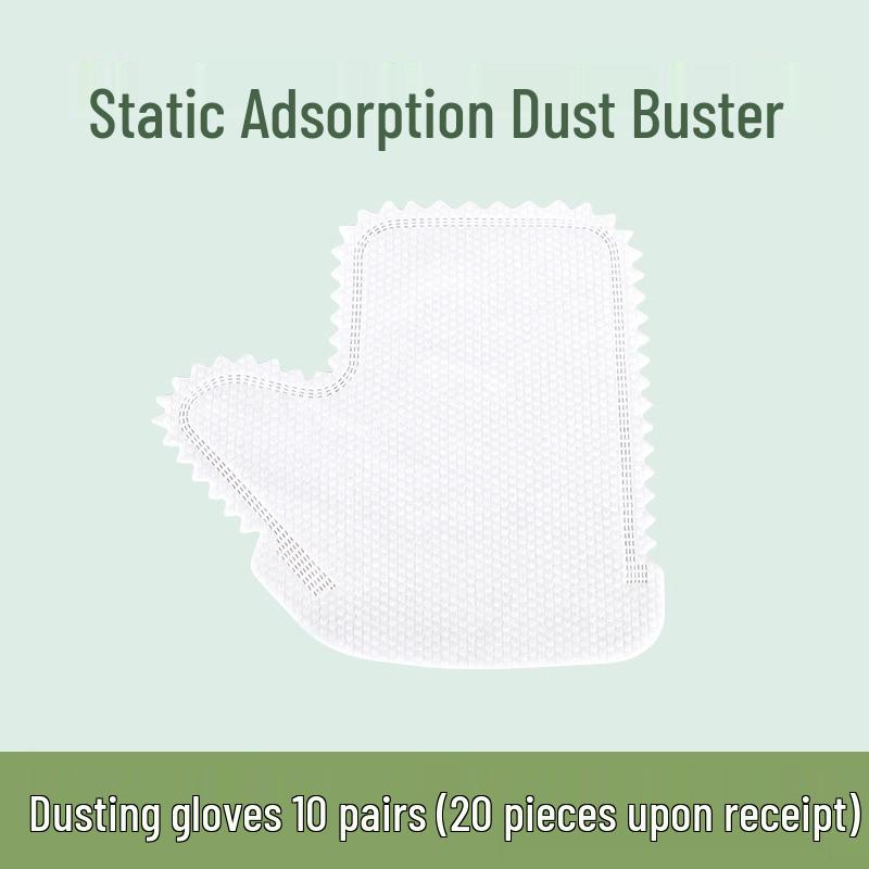 Elektrostatische Staubentfernung Einweg-Handschuhe - Vliesstoff zur Haaraufnahme, Haushaltsreinigung und Fensterwischen.