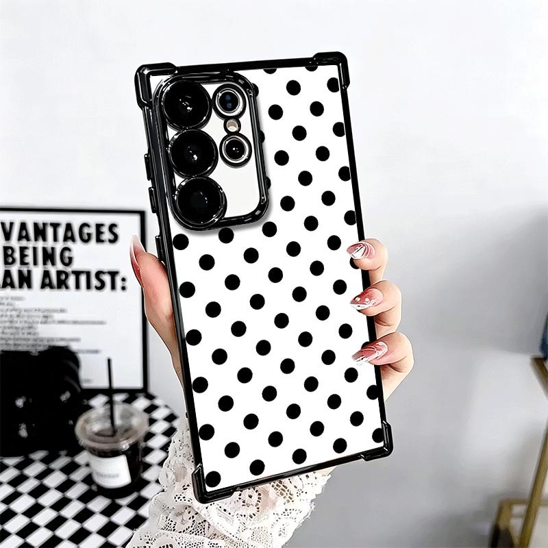 Polka Dots Art Fashion Desgin Soft Phone Case For Samsung Galaxy S26 Ultra S25 Edge S24 FE S23 Plus S22 S21 + S20 Plating Anti-F