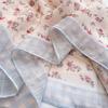 2025 Hot Selling New Countryside Floral Print Fresh Flower Cotton Linen Square Scarf Shawl Fashionable Headscarf