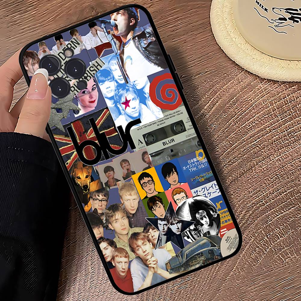 Rock Band B-Blur Phone Case For IPhone 16 Pro Max 15 17 Plus 14 13 12 Mini 11 Black Cover