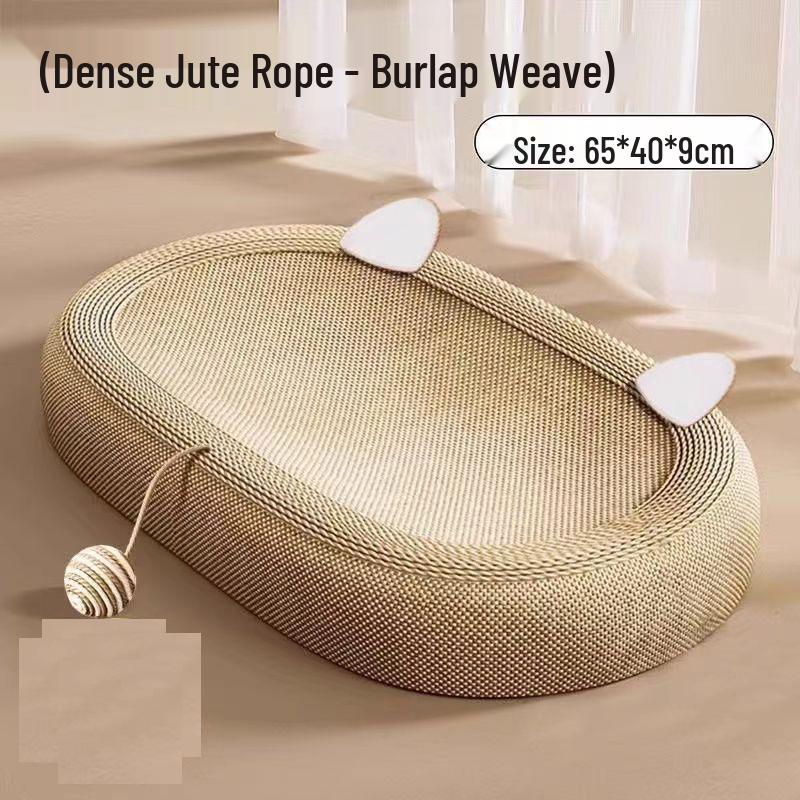 Oval Cat Scratching Pad: Wear-Resistant Self-Entertainment Toy, Lint-Free Scratch-Resistant Claw Board, Nail Grinding Pet Supplies