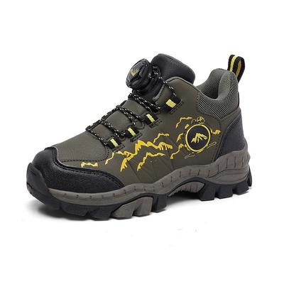 Waterproof Autumn/Winter Hiking Shoes: Non-Slip Leather for Men and Children, Girls' Outdoor Wear-Resistant Sports Footwear