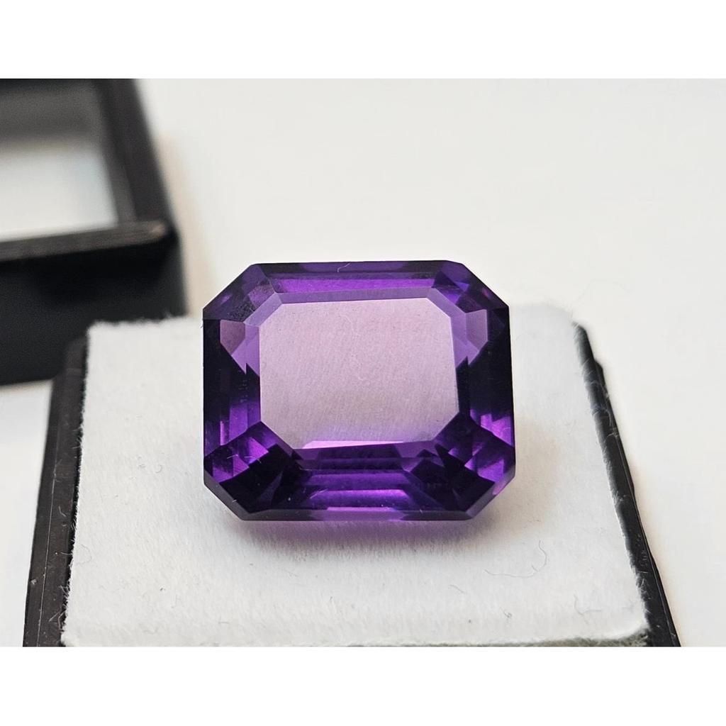 Emerald Cut Natural Amethyst Purple 11-12 Ct Beautiful Loose Gemstone