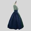 Medieval Retro Color Block Off-Shoulder Slim Fit Dress with Fly Sleeves and Big Swing Skirt - Women's Cosplay Costume
