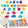 177pcs Educationa LBuilding Set Alphabet, Numbers, Shapes Vehicles Interactive Learning Toy For Kids Colorful Plastic Puzzle For Development