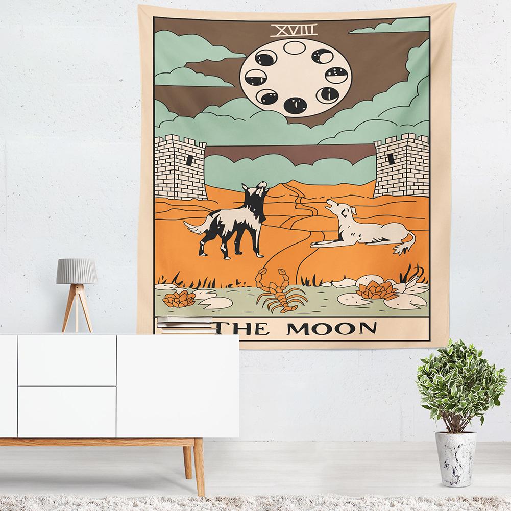 Indian Middle East Colorful Aspect Astrology Series Printing Hanging Tapestry for Living Room Bedroom