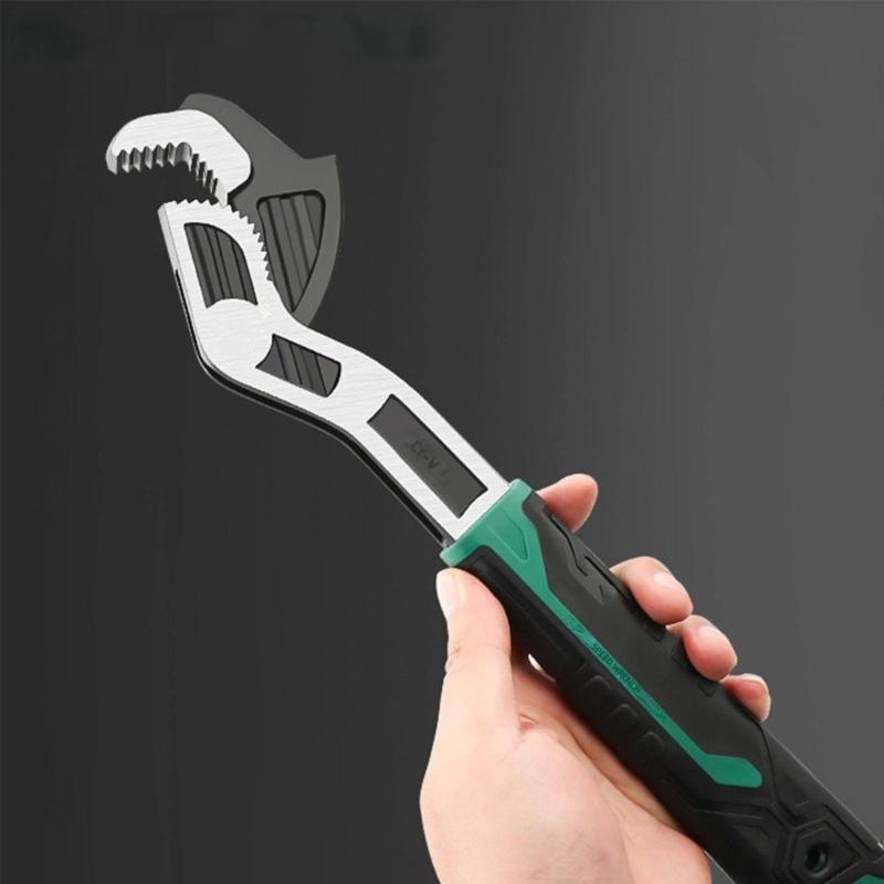 High Carbon Steel Quick Locking Pipe Wrench Set Of 4 Size From 6in To 12Inch Spanner For Home Repair And Industrial Use