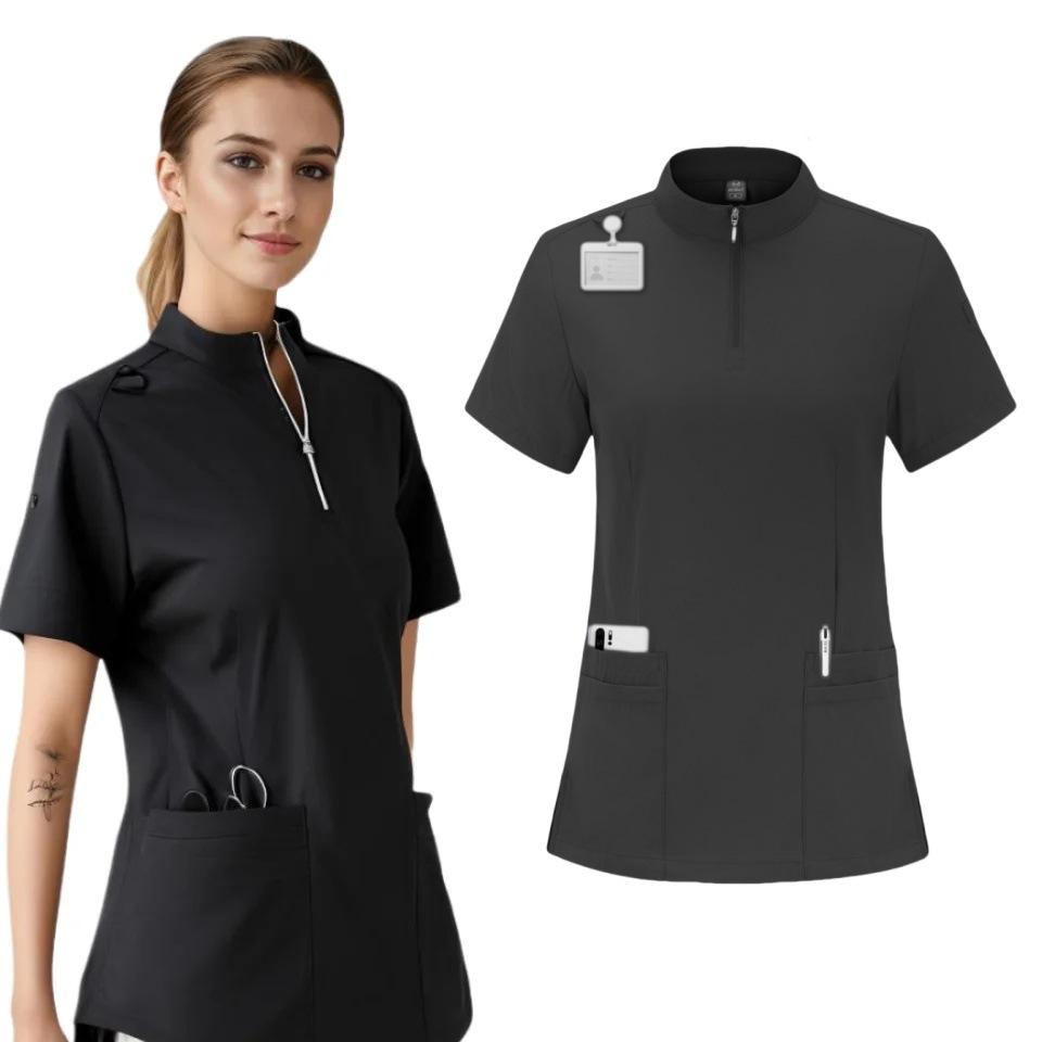 Women's Short Sleeve Spa and Salon Uniform Shirt 
