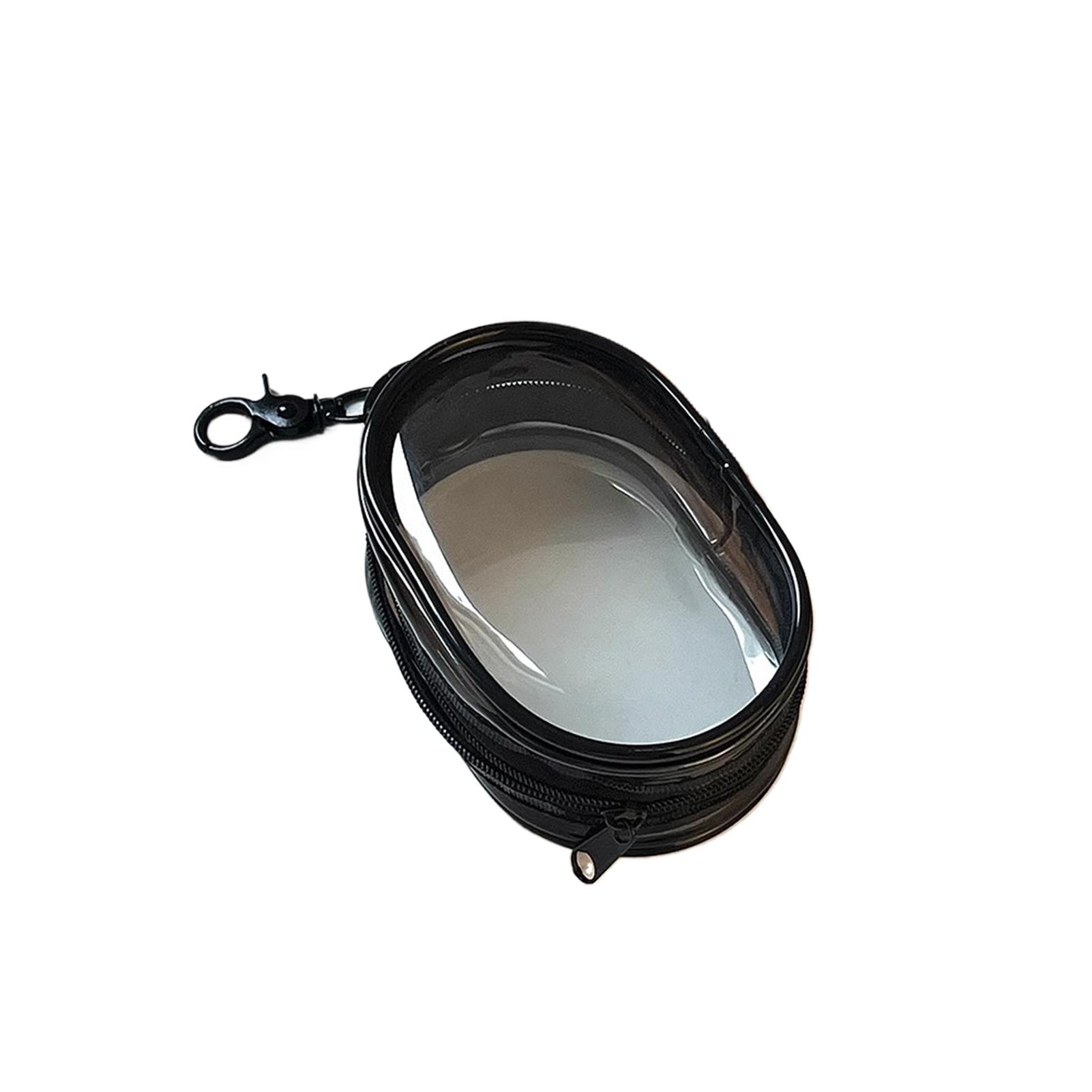 

Органайзер для ювелирных изделий, прозрачная коробка для хранения, мешочек, таинственная пластиковая коробка, симпатичная кукольная сумка с брелком, пылезащитный чехол 10.5x6.5x3.6cm чёрный