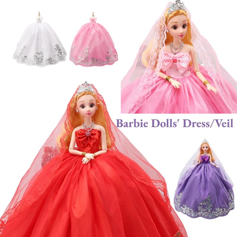 Dreamy Lace Wedding Dress Princess Barbie Doll With Sequin And Bow Prom Dress Wholesale Characters)