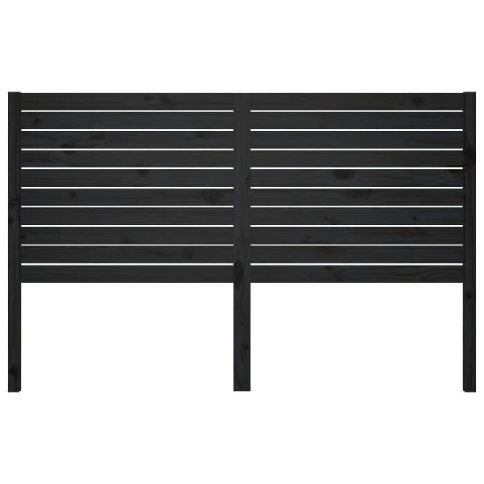 VidaXL Headboard Black 156x4x100 Cm Solid Pine Wood 819029