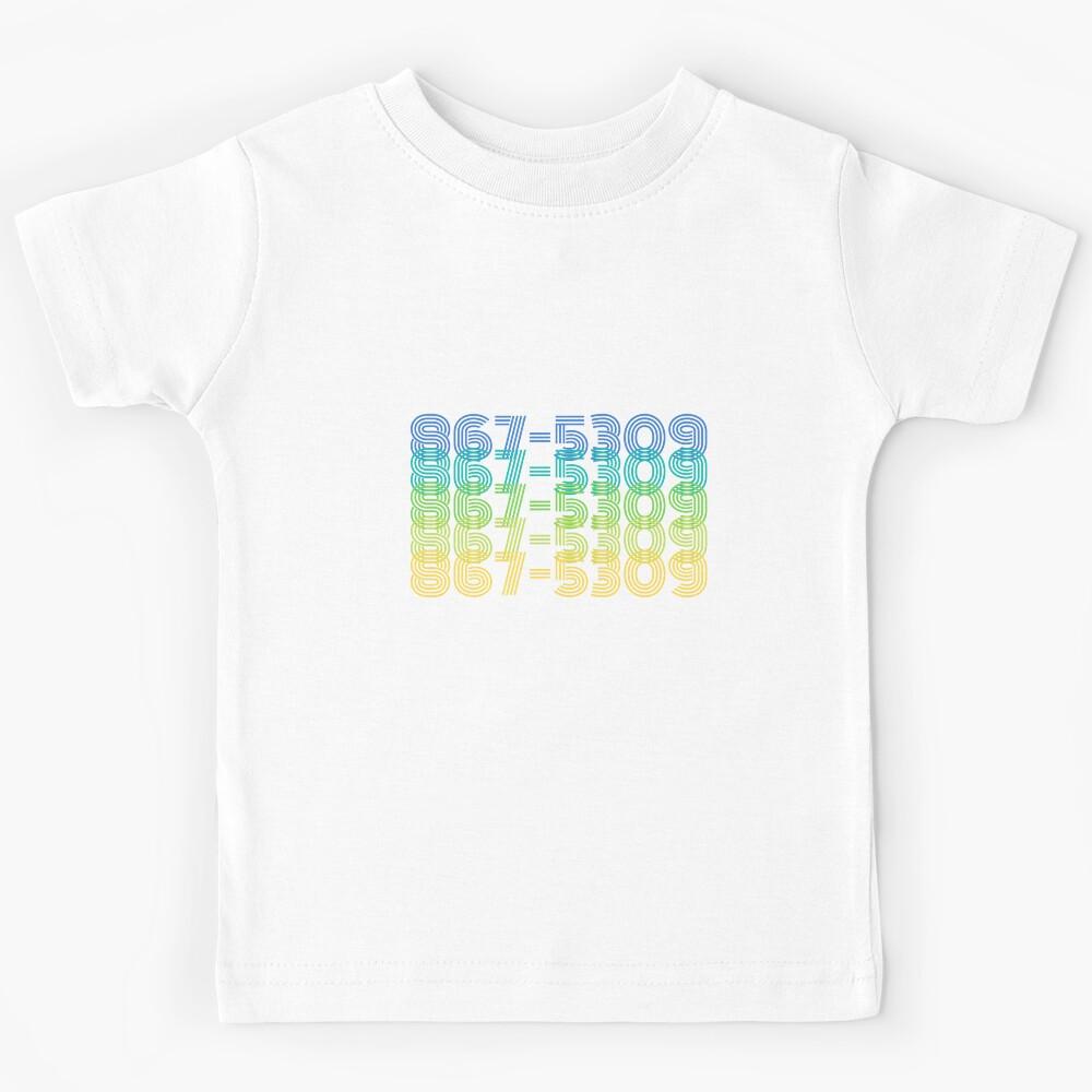 80s Music - 867-5309 - 1980s Famous Phone Number - Song Lyrics Kids T-Shirt 100
