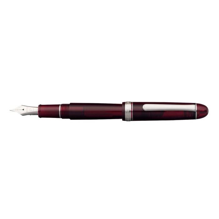 [Platinum] Fountain Pen #3776 Century Rhodium Bourgogne Fine PNB-18000CR #71-1. Size: 139.5x15.4mm/Fine/20.5g