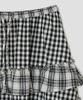 Taibseobiseu Voluminous Check Tier Skirt [Black]
