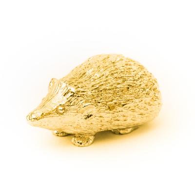 Igel 22 Karat vergoldet Britische Tierkunstfiguren-Sammlung (M-Größe)