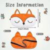 Cute Eye Mask 3Pcs Cartoon Face Eye Cover Funny Animal Sleeping Mask Soft Lightweight Blindfolds Yellow&Orange/fox bear chick 19*10 cm/7.48*3.94 inch