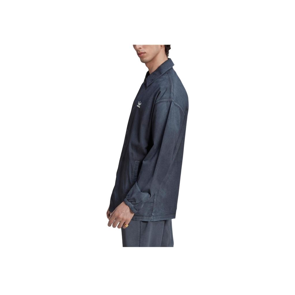 Adidas Originals Trefoil Gradient Logo Print Snap Jacket Men Outerwear Blue HK7513