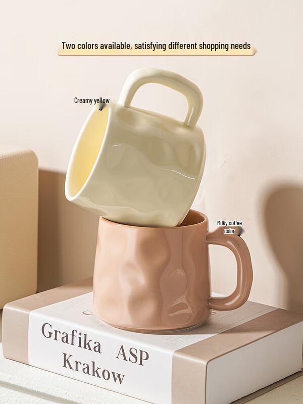 Hand-Pinched Ceramic Mug with Spoon and Lid