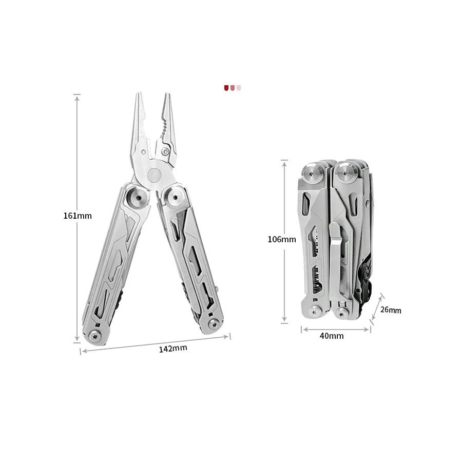 Tralow 28 In 1 Multi Tool Pliers Stainless Steel Foldable With Thread Cutter Knife Saw Screwdriver For Camping Repair