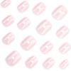 24pcs nude nail art fake nail white small love wearable nails nails nails