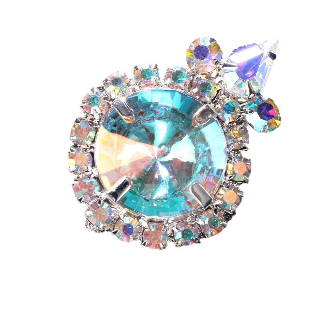 Exaggerated rhinestone earrings, oversized accessories, crystal earrings, party jewelry gifts