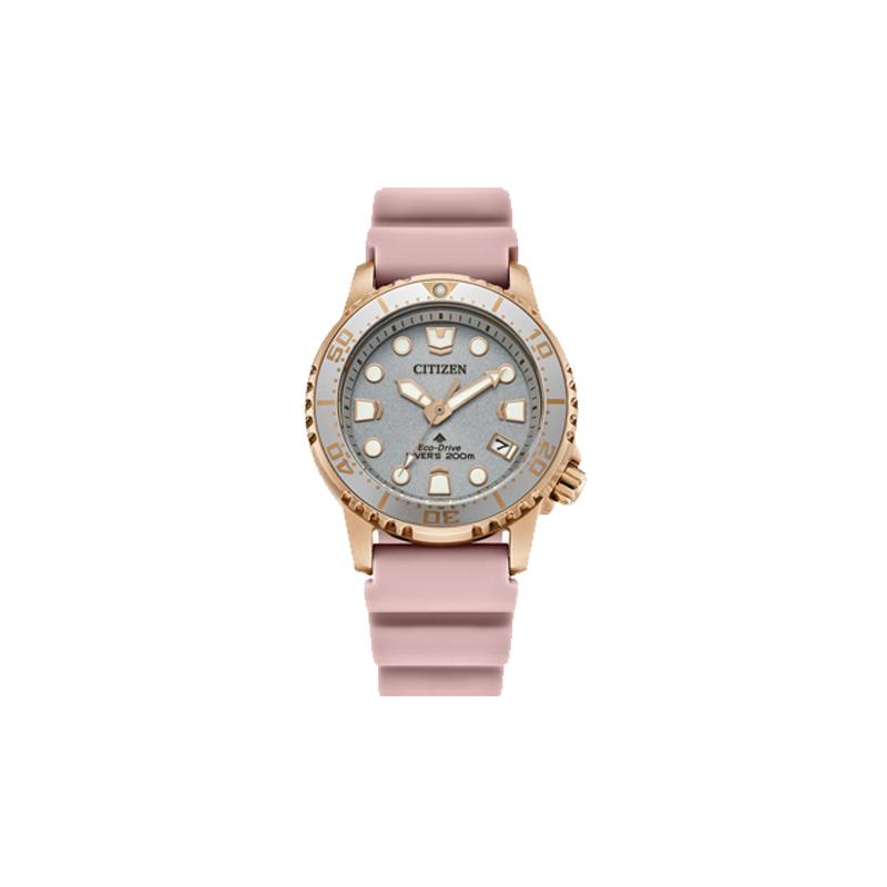 

CITIZEN Professional Master Series 200m Waterproof Solar Quartz PU Strap Women s Watch Silver Dial EO2023-00A срібний