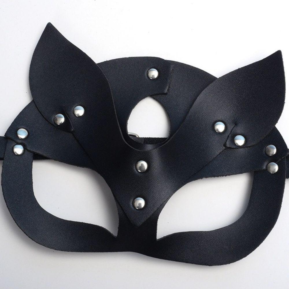 Unisex Leather Fetish Party Eye Mask – Adult BDSM Costume Accessory