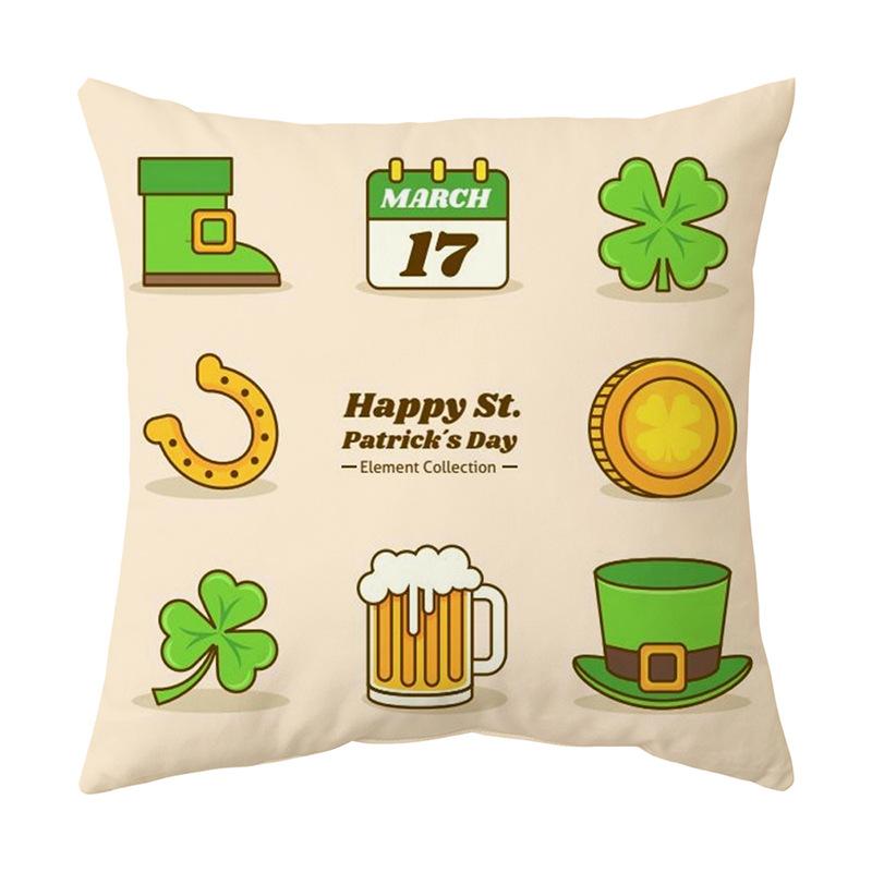 Cushion Pillow Cover Printed Cushion Cover St. Patrick's Day Gift