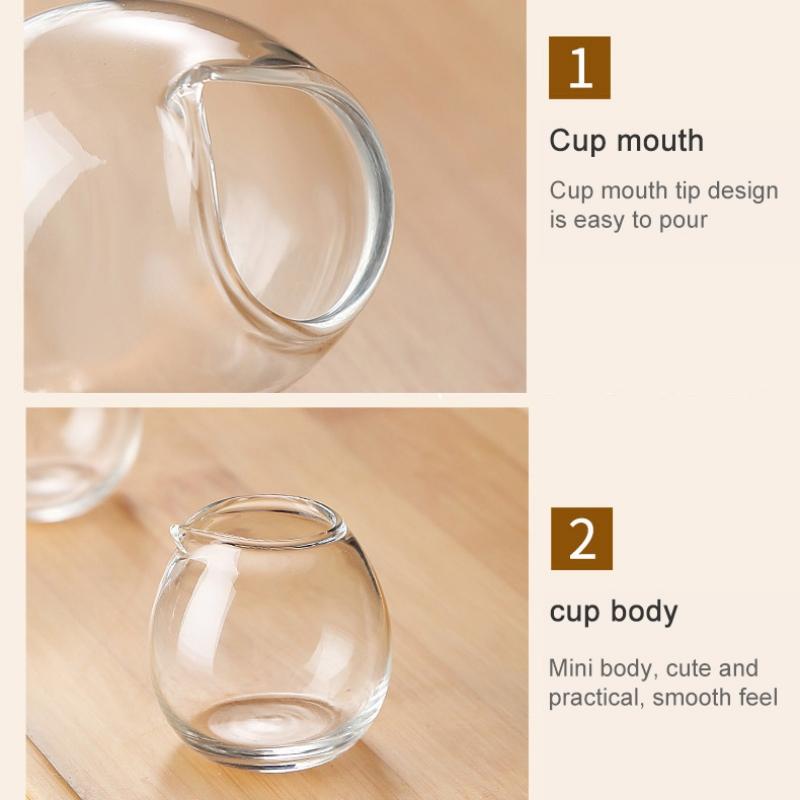 Mini 15cc Clear Breakfast Cup 15ml Glass Milk Cup Japanese Small Milk Cup Heat Resistant Milk Pot Coffee Milk Can Flavoring Cup