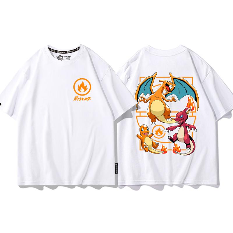 Tričko s potiskem Pokémonů pro děti Vhodné pro chlapce i dívky v létě Řada Genki Mewtwo Krátký rukáv