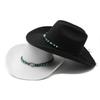 Chapeau en laine à larges bords, style cowboy occidental, idéal pour les couples, en feutre ethnique