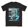 Hatsune Mikus Vocaloid Girl T-Shirt Herren Baumwoll-Oberteile Streetwear Rundhals Kurzarm