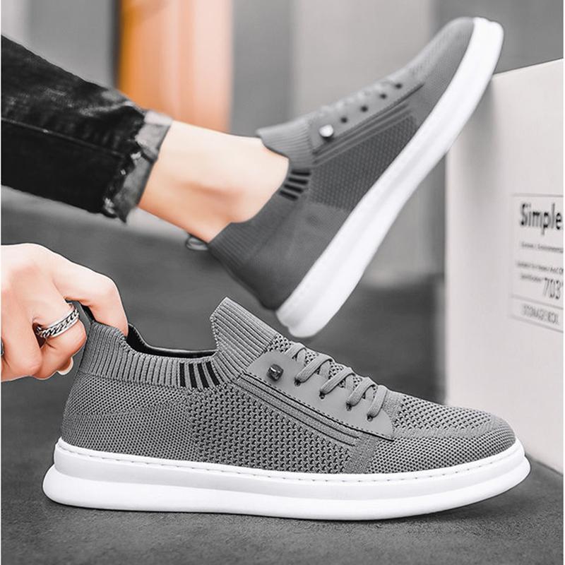 Fashion Men‘s Casual Shoes Fashion Sneakers for Men Light Mesh Breathable Outdoor Walking Male Flat Bottom Lightweight Tenis Masculino