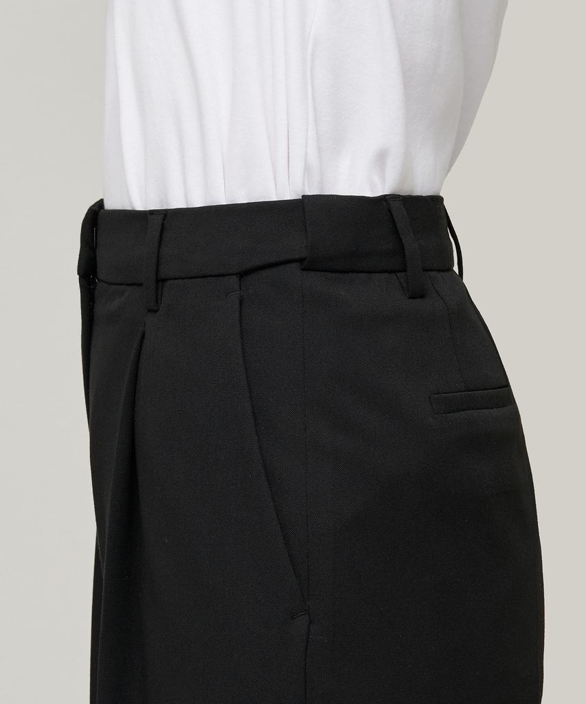 MUSINSA STANDARD WOMAN Women'S Baggy Tapered Hidden Banding Slacks [Black]