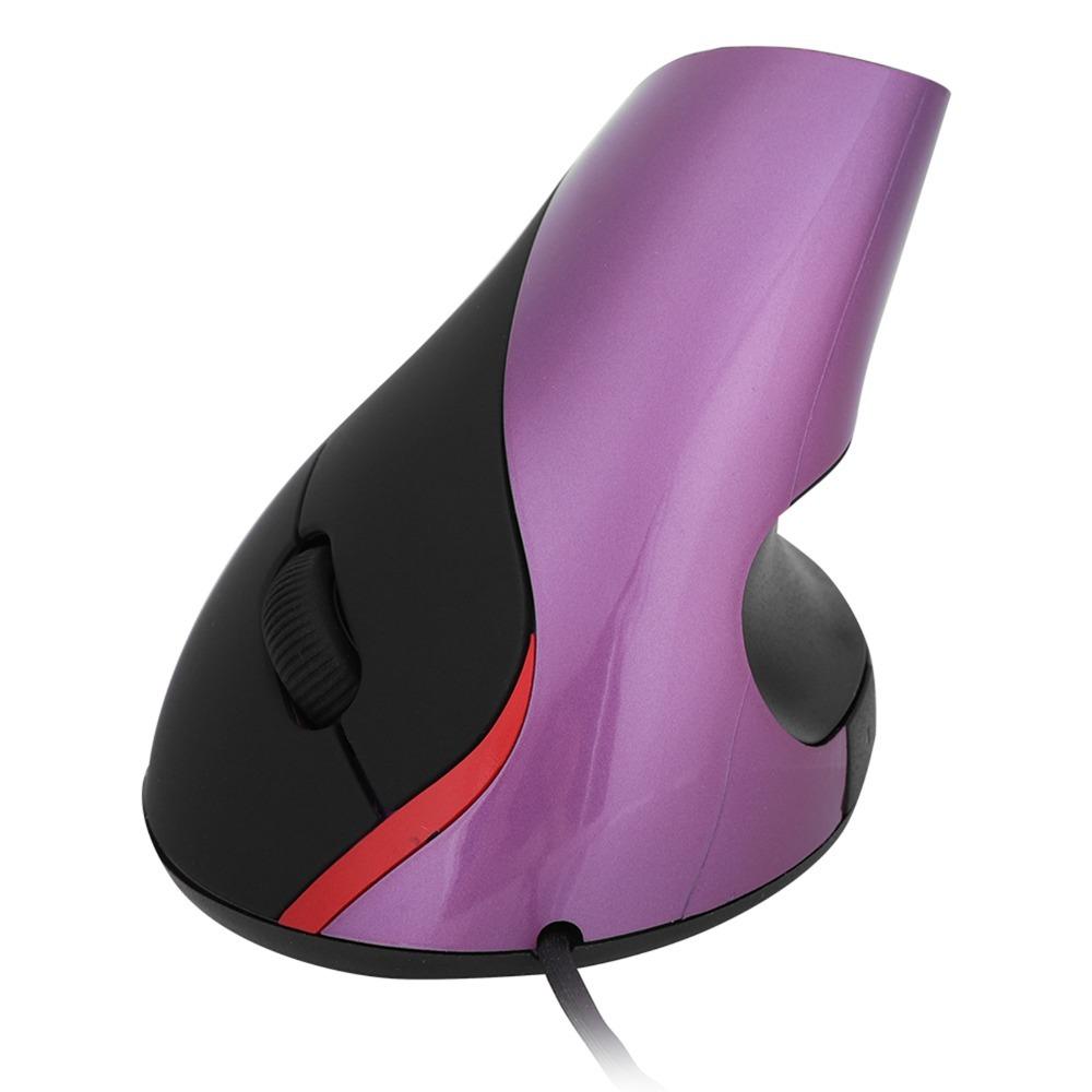 Optical Sensor Vertical Mouse 5 Buttons Wired Mouse Comfort Grip Ergonomic Mouse  Small Hands