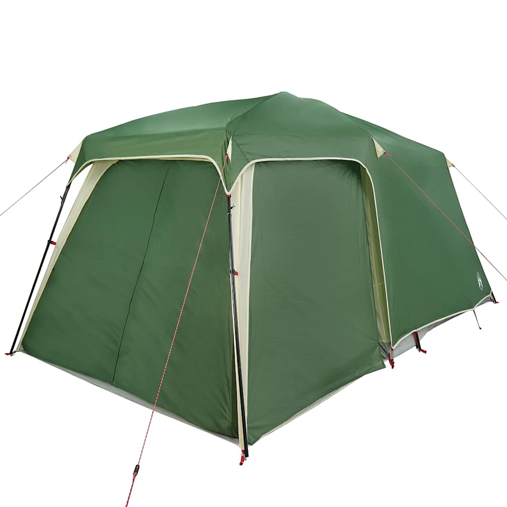 5 Person Camping Tent with Awning Green Waterproof