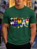 2026 New Pure Cotton T Shirt Multihuunisex Rainbow Graphic Unisexs Basic Top Casual Short