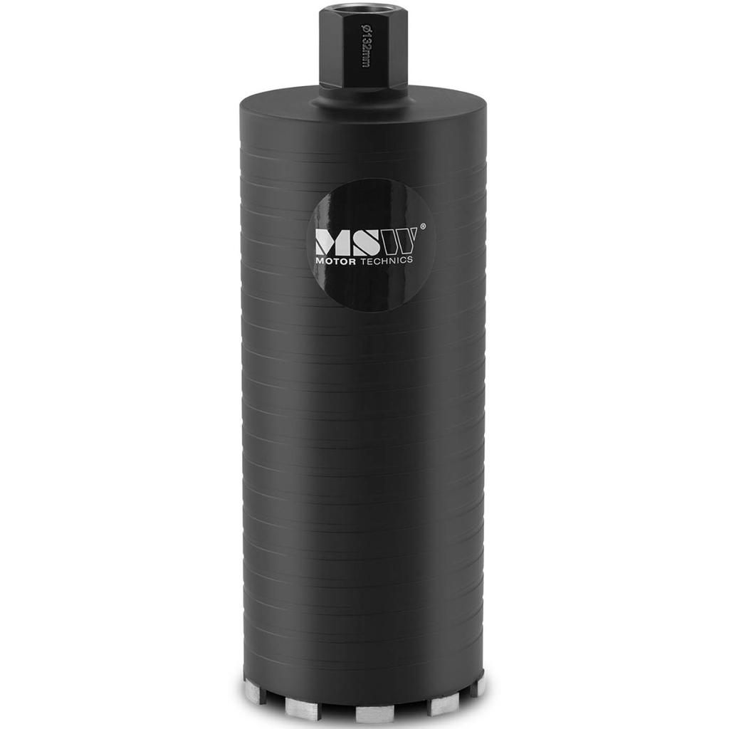 Diamond core drill bit for dry drilling, diameter 132 x 380 mm, 95 HRB, 114 UNC