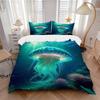 3pcs Jellyfish Bedding Set - Includes One Quilt Cover and Two Pillowcases (No Core) - Anime Cartoon Design, Polyester Fabric, Suitable for B