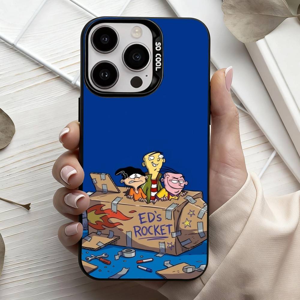 

Funny C-Cartoon-N E-Ed E-Edd n Eddy Phone Case For iPhone17,16,15,14,13,12,11 Plus,Pro Max Candy Silver Plated Inside Cover iPhone16pro