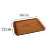 Plastic Serving Tray Home Tea Fruit Dessert Tray Wooden Pattern Plastic Food Cooking Storage Tableware Plate Tray Kitchenware