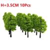 10pcs Model Trees Mini 3D Landscape Artificial Miniature Tree Tree Layout Train Railway Model Trees 3.5CM HO OO Scale Diorama