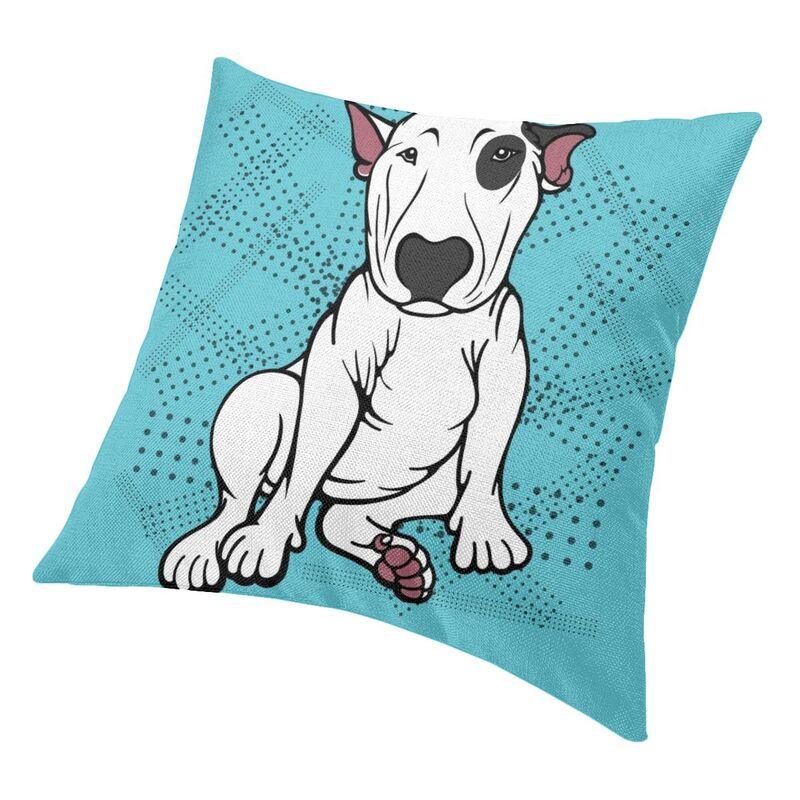 Potrivit pentru mașină, canapea, față de pernă, husă de pernă british bull terrier, kawaii, câine drăguț